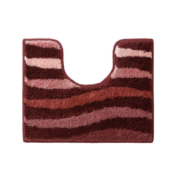 Tapis de bain zèbre très moelleux (prune)