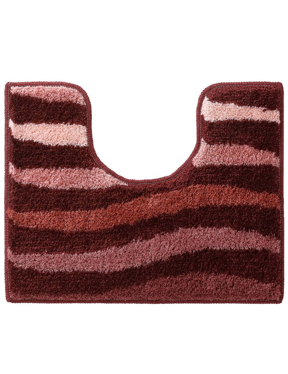 Tapis de bain zèbre très moelleux (prune)
