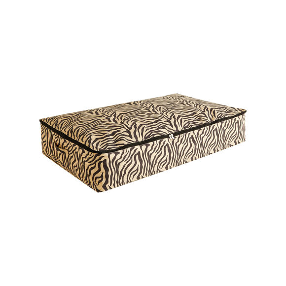 Housse de rangement zipp&eacute;e taille XL imprim&eacute; z&egrave;bre (noir/gr&egrave;ge)