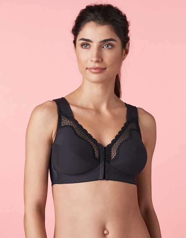 Soutien-gorge Posture Control ouverture devant - sans armatures (noir)