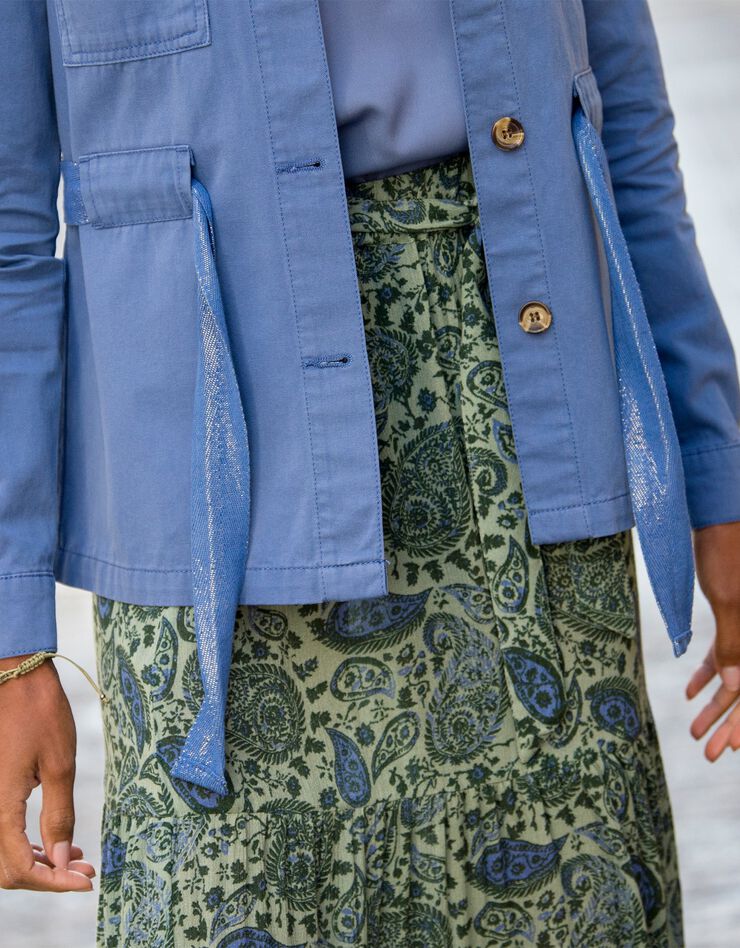 Veste saharienne manches longues (indigo) Veste saharienne manches longues (indigo)