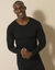 Tee-shirt sous-vêtement homme col rond manches longues chaleur modérée - lot de 2 (noir)