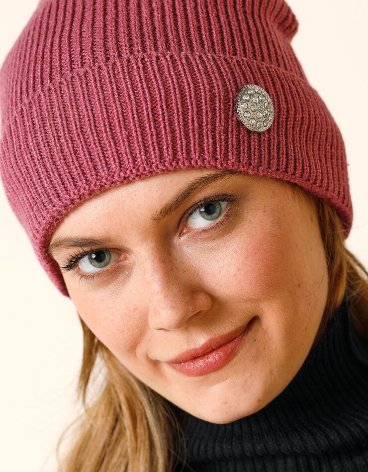Bonnet bouton bijou (framboise) Bonnet bouton bijou (framboise)