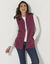 Veste polaire zippée sans manches (prune)