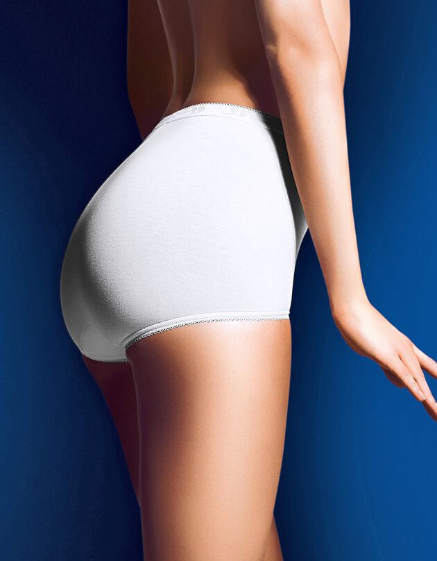 Culotte maxi Basic - lot de 3 (blanc)