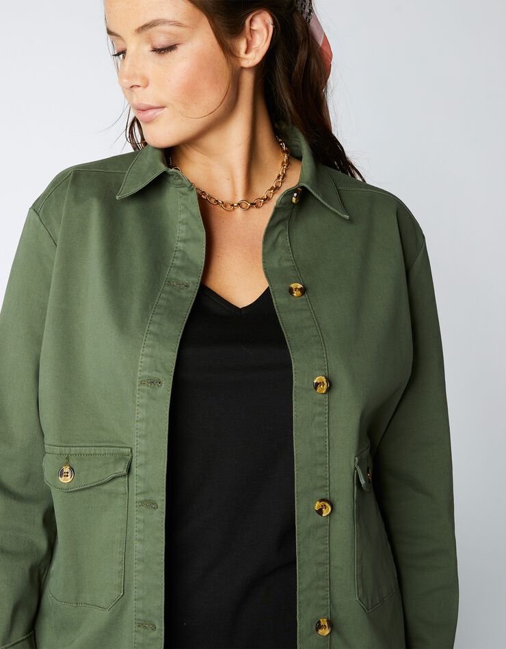 Veste boutonnée (kaki) Veste boutonnée (kaki)