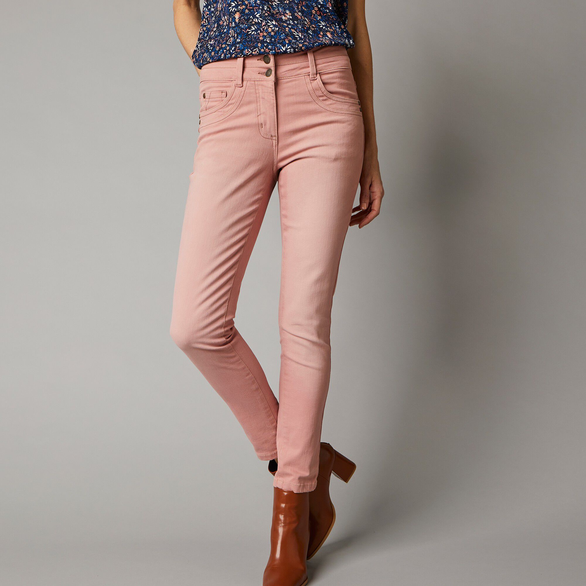 Blacheporte Femme Vêtements Pantalons & Jeans Jeans Slim Jean Coupe 7/8ème Fuselée Couleur Stretch 