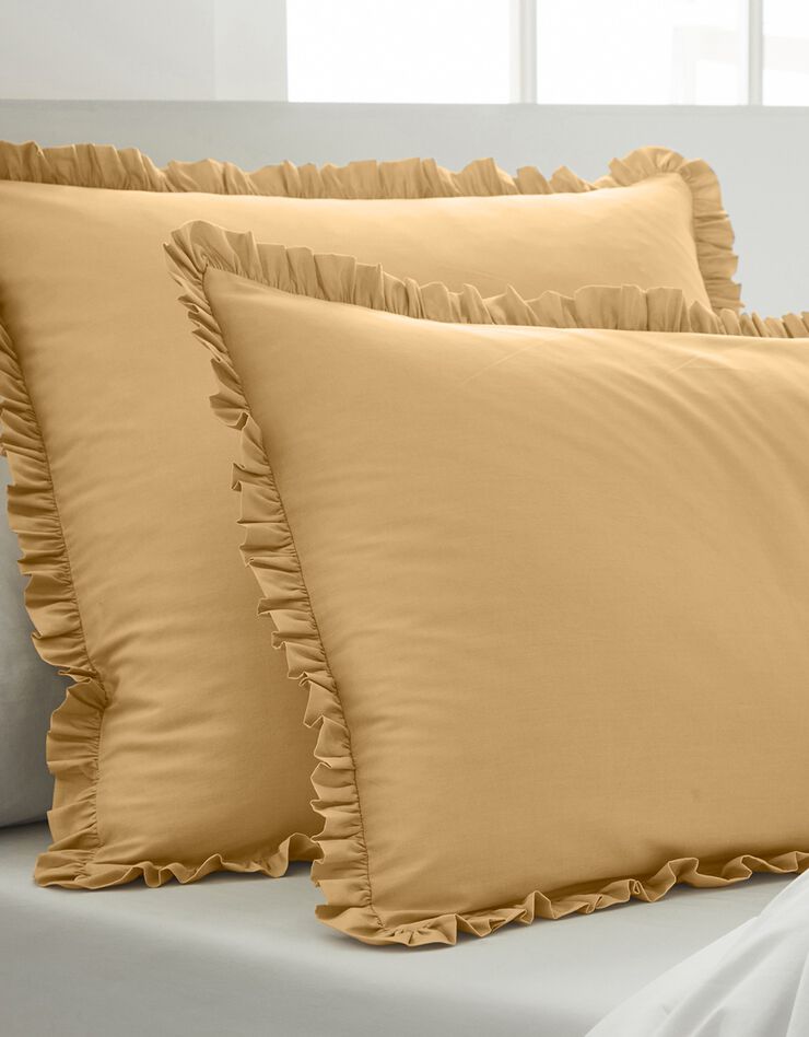 Linge de lit uni percale (miel)