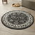 Tapis rond motifs perse (gris anthracite)