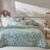 Linge de lit C&eacute;line en flanelle imprim&eacute; floral (eucalyptus)