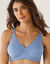 Soutien-gorge coton emboîtant sans armatures - lot de 2 (bleu + parme)