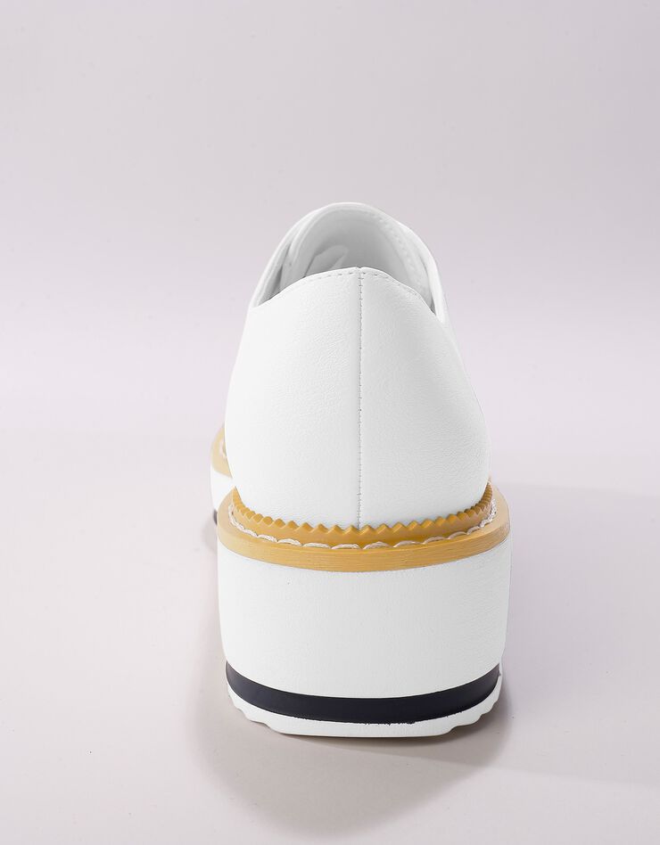 Derbies compensés effet tissé (blanc)