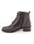 Bottines en cuir confort &agrave; lacets (noir)