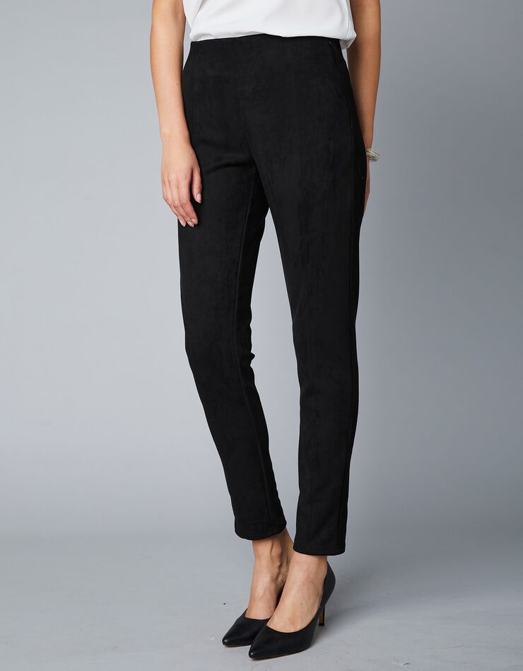 Legging en suédine, taille élastiquée (noir) Legging en suédine, taille élastiquée (noir)
