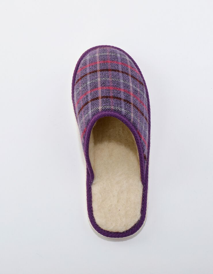 Mules plates silencieuses - imprimé carreaux (violet) Mules plates silencieuses - imprimé carreaux (violet)