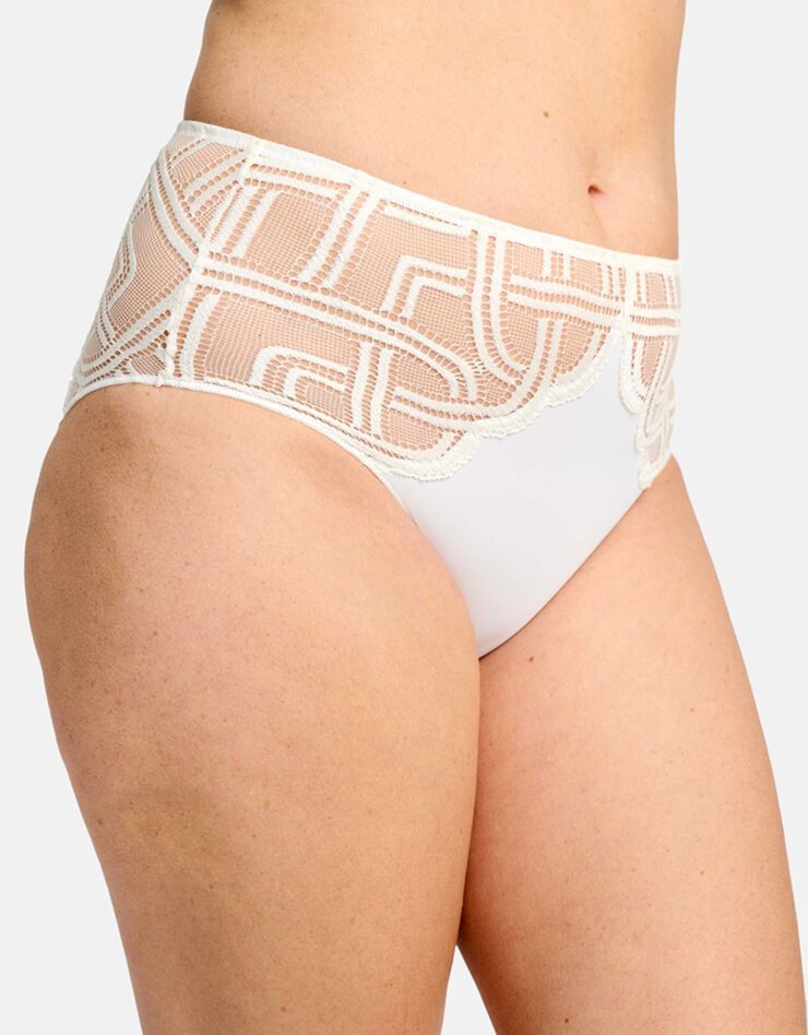 Culotte midi dentelle Elise  (ivoire)