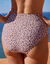 Bas de maillot de bain taille haute imprim&eacute; Tahona (beige / chocolat)