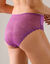 Culotte microfibre et dentelle stretch forme maxi taille haute Isili - lot de 2 (violet)