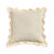 Coussin uni coton finition feston (naturel)