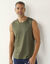 T-shirt col rond sans manches - lot de 3 (corail + vert sauge + kaki)