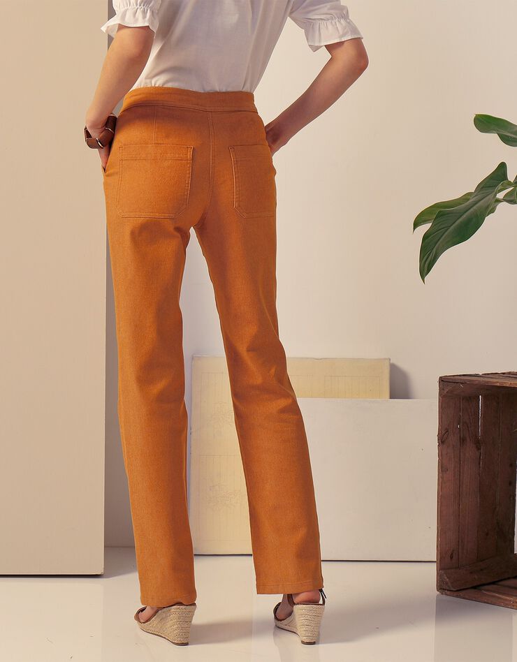 Pantalon droit en twill (caramel) Pantalon droit en twill (caramel)