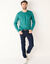 T-shirt col rond manches longues - lot de 3 (aqua + vert + beige chiné)