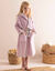 Peignoir de bain enfant à capuche éponge coton - 340 g/m² (parme)