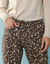 Pantalon droit imprim&eacute; l&eacute;opard, Sp&eacute;cial Petites (taupe / chocolat)