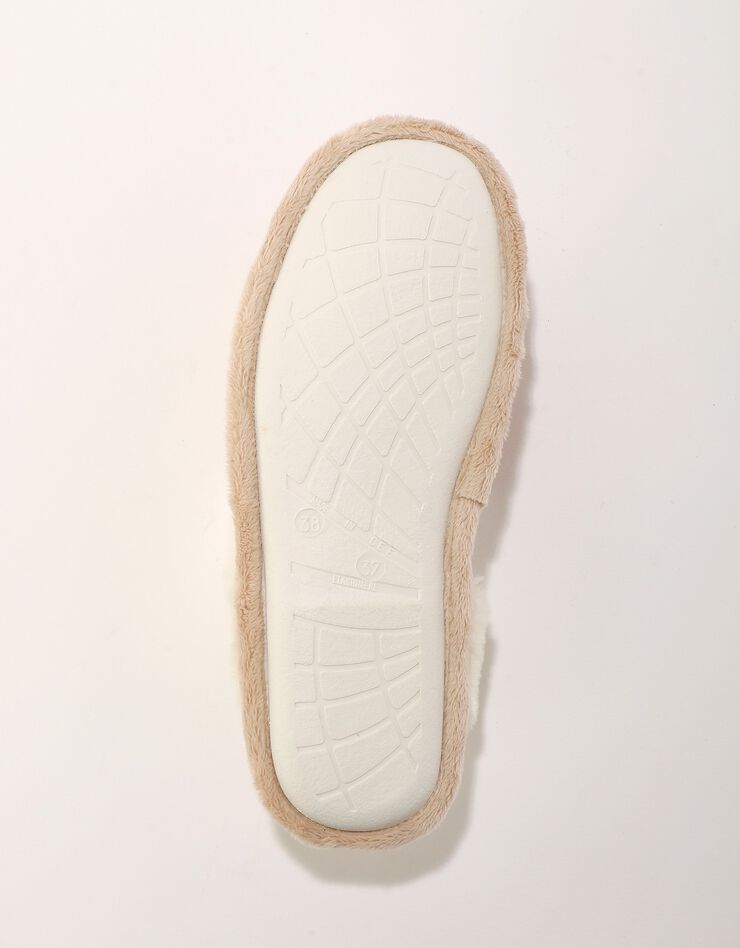 Mules fourrrées dessus effet suédine (beige) Mules fourrrées dessus effet suédine (beige)