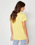 T-shirt col rond manches courtes uni coton (jaune pâle)