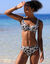 Bas de maillot de bain forme midi imprimé Linao (noir / écru)