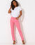 Pantalon droit sculptant, renfort gainant (rose)