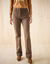 Pantalon bootcut, poches plaquées (chocolat)