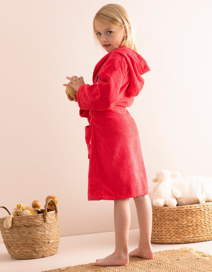 Peignoir de bain enfant Miraculous® personnalisable, éponge coton - 380g/m2 (rose)