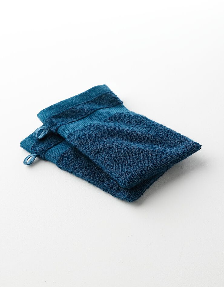 Éponge unie coton modal 500 g/m² (bleu canard)