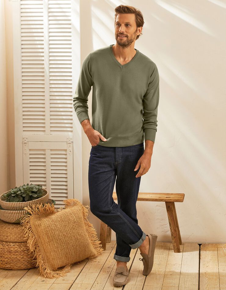 Pull uni col V (vert)