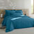 Linge de lit uni - percale de coton 72 fils/cm&sup2; (bleu paon)