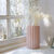 Vase strié céramique rose (rose)
