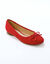 Ballerines plates microfibre (rouge foncé)