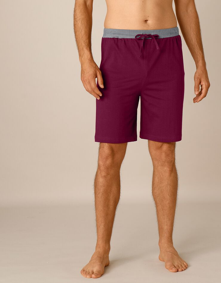 Short pyjama - lot de 2 (gris + bordeaux) Short pyjama - lot de 2 (gris + bordeaux)
