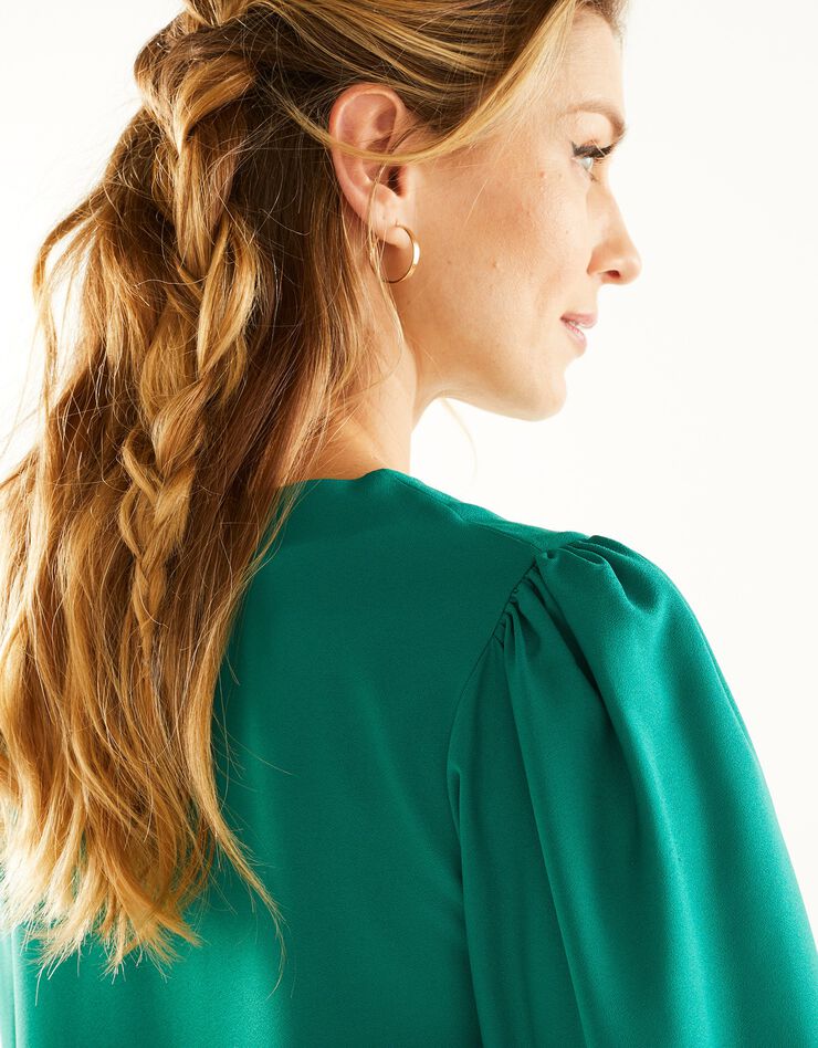 Robe forme housse crêpe uni (vert) Robe forme housse crêpe uni (vert)