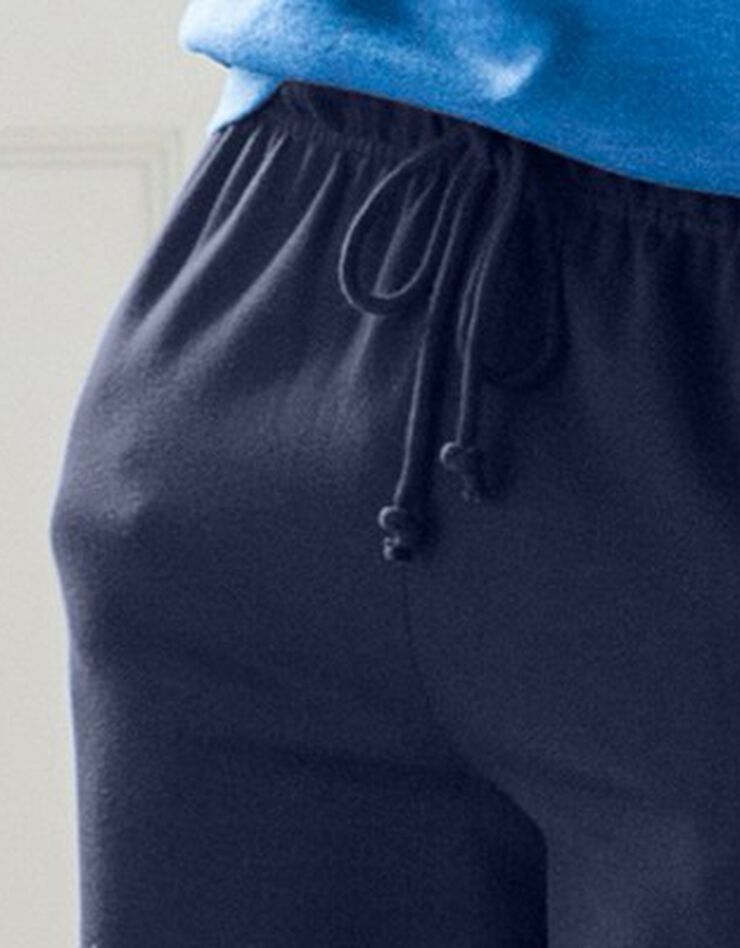 Pantalon jogging molleton bas élastiqué (marine) Pantalon jogging molleton bas élastiqué (marine)