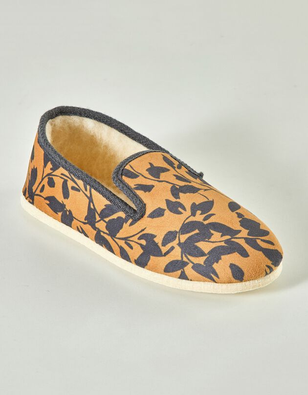 Chaussons charentaises imprimés, collection "Intemporelle" (bronze)