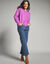 Pull col bateau, maille fantaisie  (violet)