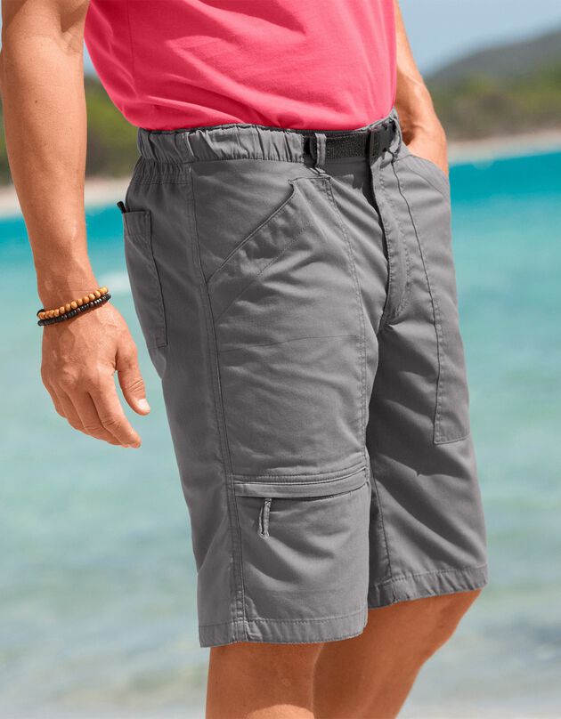 Bermuda + ceinture assortie (gris acier)