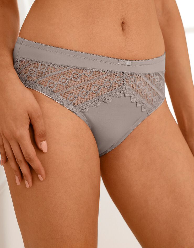 Culotte microfibre et dentelle Morella - lot de 2 (taupe) Culotte microfibre et dentelle Morella - lot de 2 (taupe)