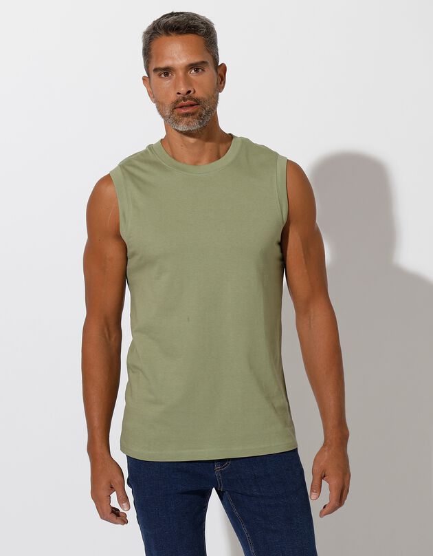 T-shirt col rond sans manches - lot de 3 (orange + vert + jaune)