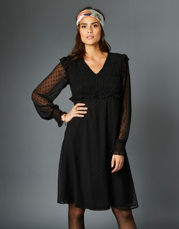 Robe Plumetis Robe Noire Noel 2019 Robe Plumetis