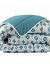 Couette microfibre imprim&eacute; mosa&iuml;ques 400 g/m&sup2; (bleu paon)