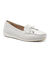 Mocassins cuir m&eacute;tallis&eacute;s (blanc)